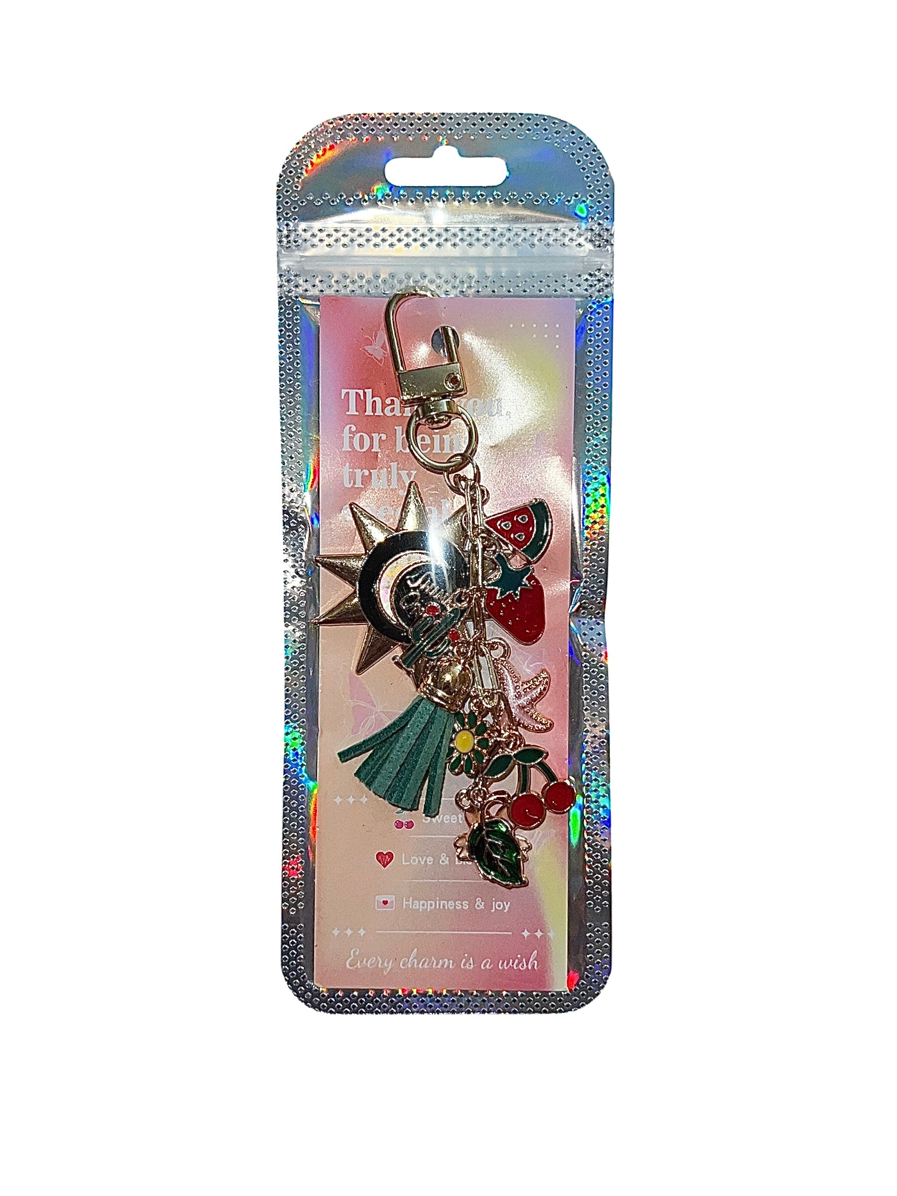 Summery fruit theme keychain☀️🍓