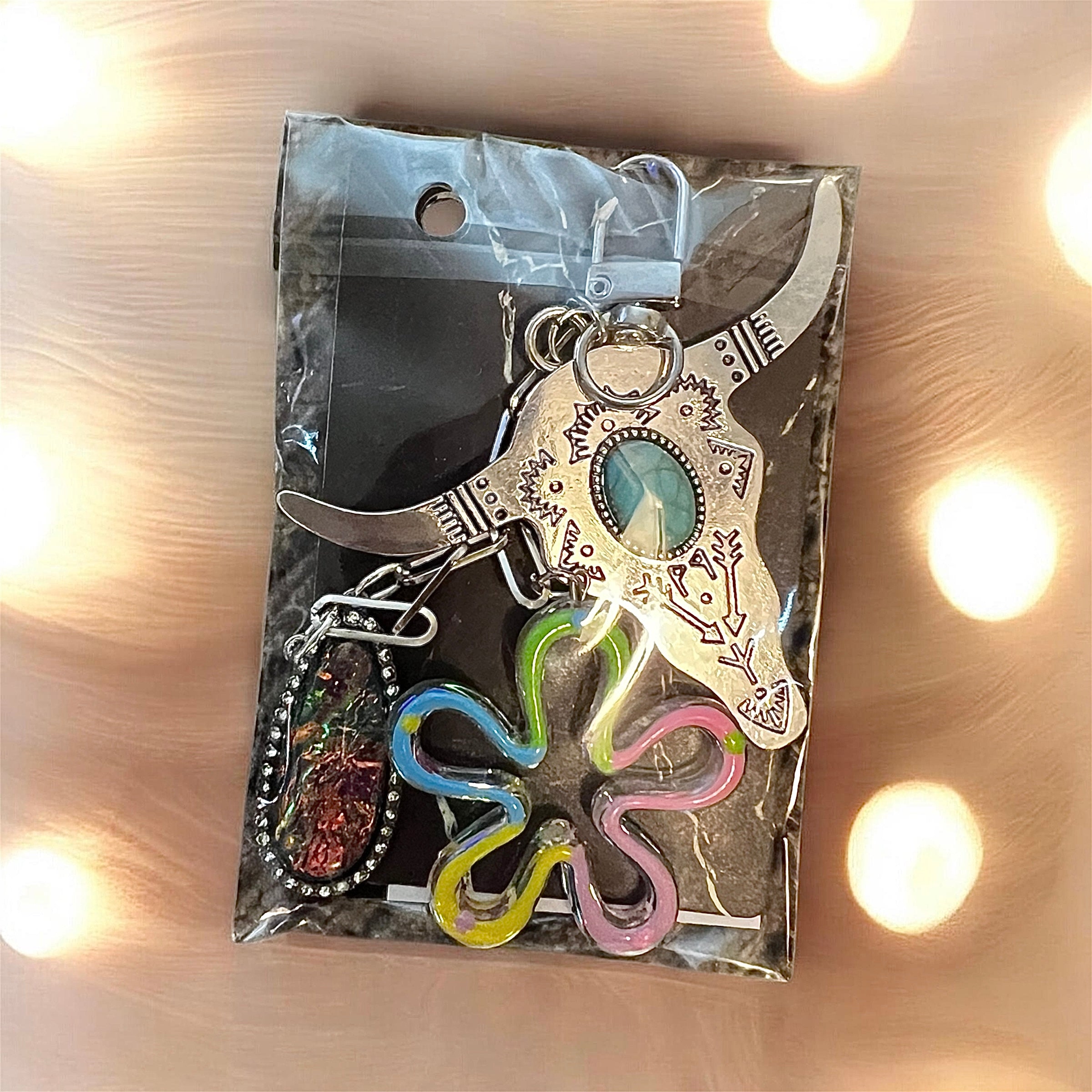 Fun Western Silver Keychain✨