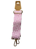 pink flower purse strap
