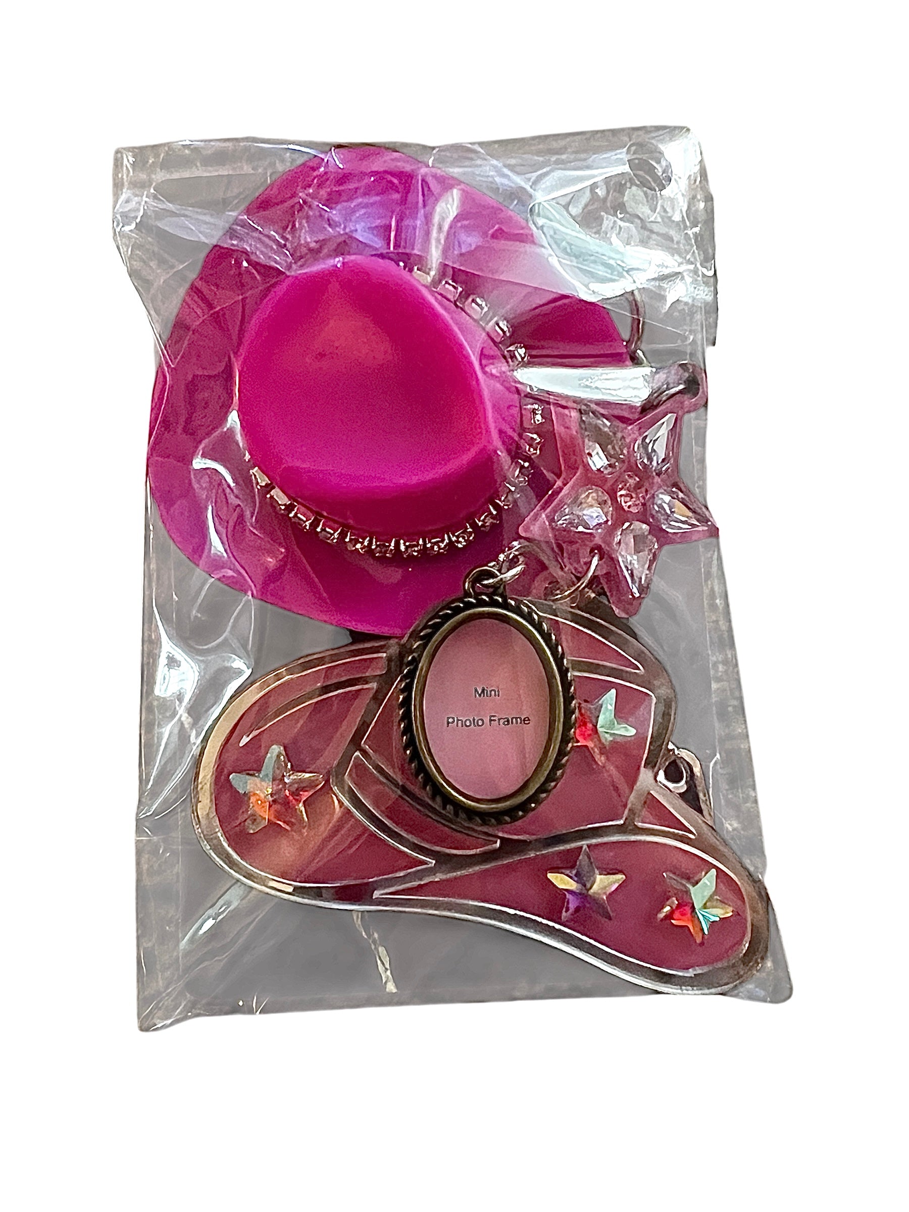 Pink Western theme keychain✨