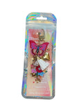 Pink Butterfly gold theme keychain✨