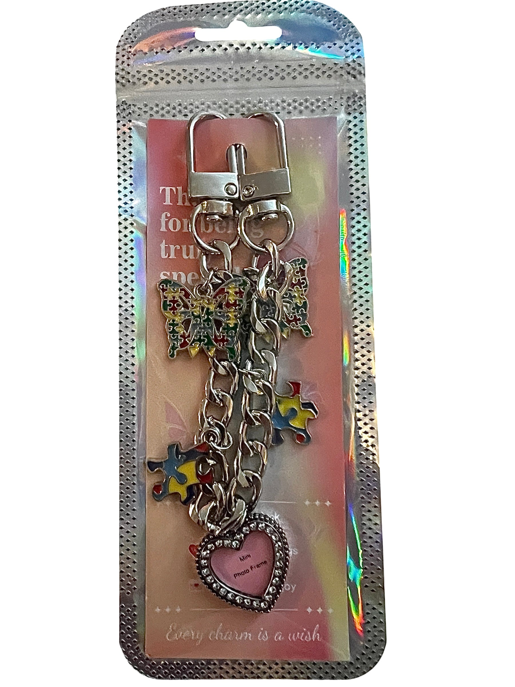 Autism awareness purse chain✨
