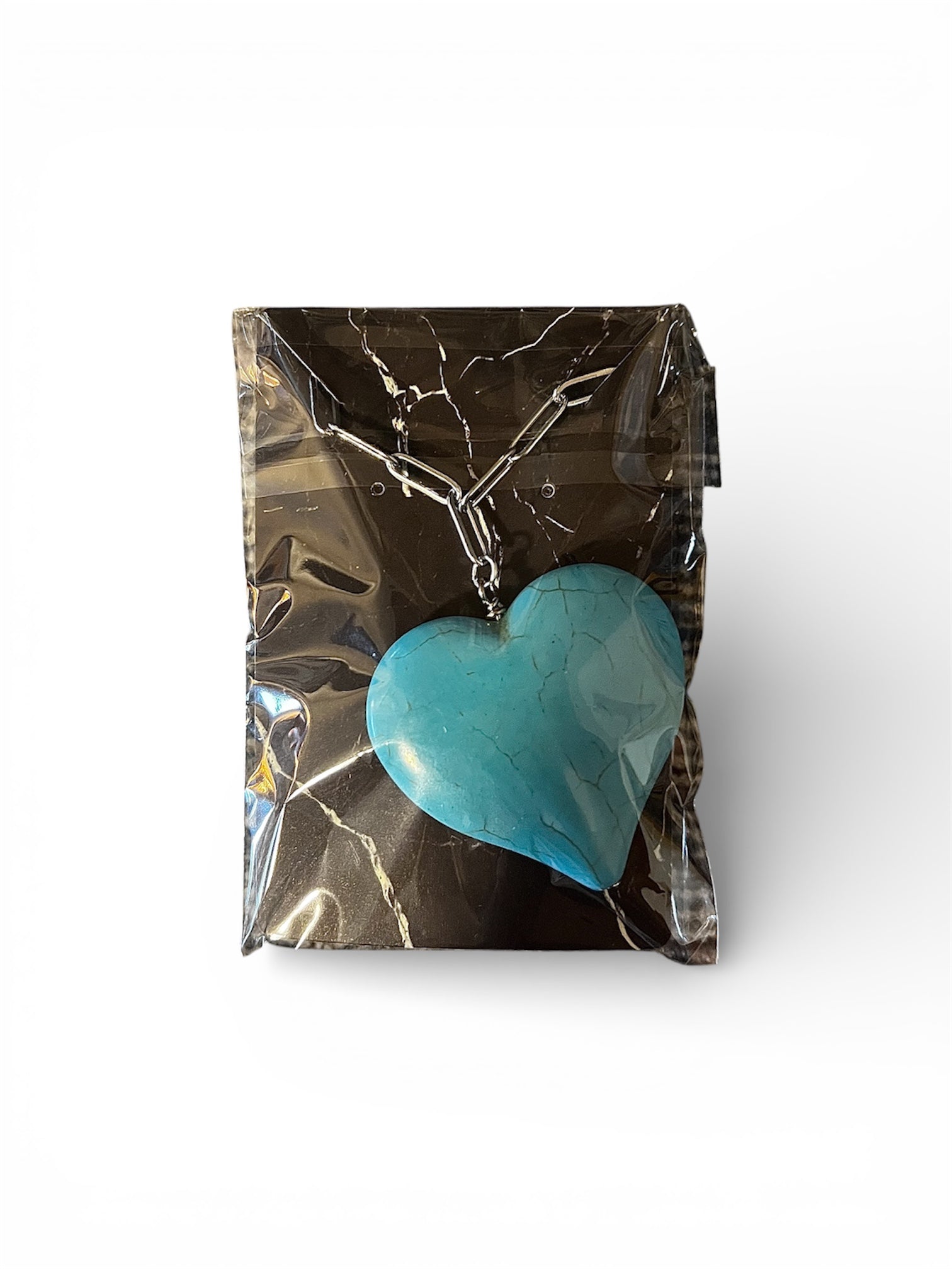 turquoise heart pendant necklace🦋