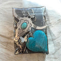 Turquoise Western Silver Keychain✨
